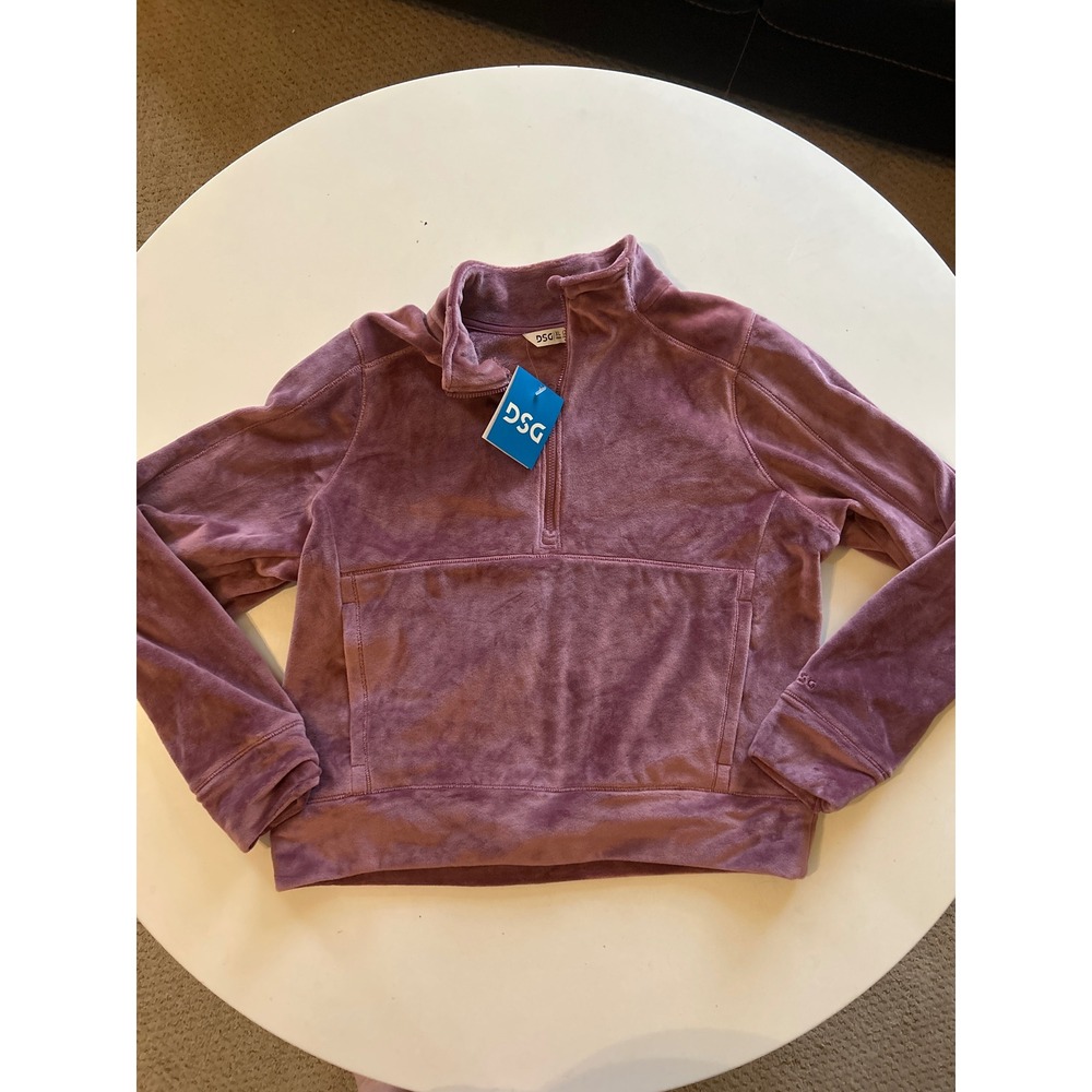DSG Kids‎ Girls XL Pullover Sweatshirt 1/4 Zip Mock Neck Rose Coffee